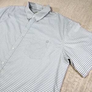 Huk Fishing Shirt Men 3XL Button Up Citadel Teaser Plaid Vented Quick Dry Gray